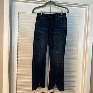 Lucky Brand jeans. Lace up front with flared hem . Size 00/24.
